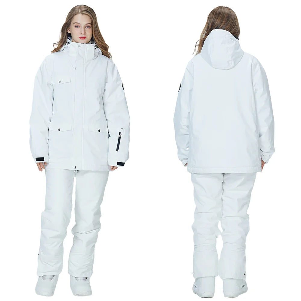 -30 Degree Ski Suit Women Winter Female Jackets and Pants Warm Waterproof Women's Jacket Outdoor Snowboard Skiing Camping Brand