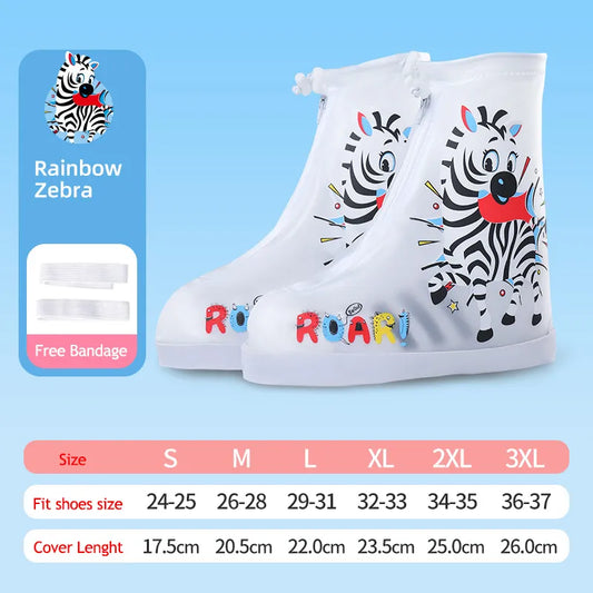 Children's Transparent waterproof boot sneakers covers shoe Baby School unisex anti-slip cover Shoes accessories 2021 new