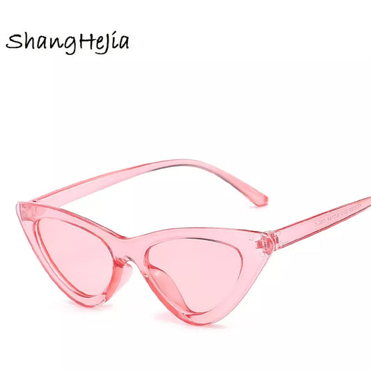 2022 Cat Eye Sunglasses Retro Female Eyewear  Sun Glasses Clear pink  Streetwear Trending Fashion Ladies Glasse UV400