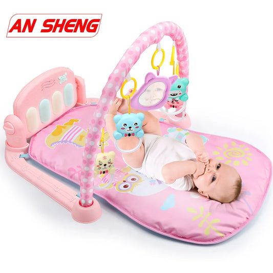 NEW 3 in 1 Baby Play Mat Baby Gym Toys Soft Lighting Rattles Musical Toys For Babies Educational Toys Play Piano Gym Baby Gifts