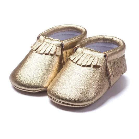 Gold Baby Boy Shoe Children moccasins Bebe Sneakers Toddler First Walker PU Soft Fringe Newborn Shoes PU Leather Soft Sock