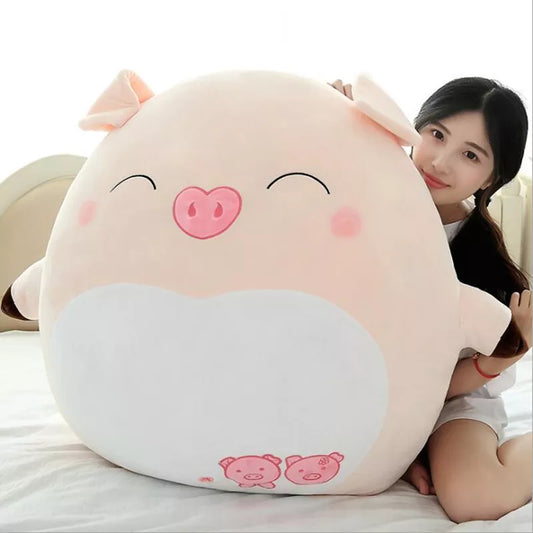New 40cm 60cm Large Size Cute Pig Plush Toys Kids Cushion Pillow Soft Car Sofa Calm Animal Stuffed Dolls Birthday Christmas Gift