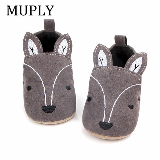 Infant Toddler Shoes For Newborn Baby Girl Boy Soft Sole Cute Crib Shoes Slipper First Walker Anti-slip Sneaker Fox Baby Shoes