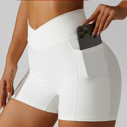 High Waist Pocket Tight Belly Trimming No Embarrassing Line Yoga Pants