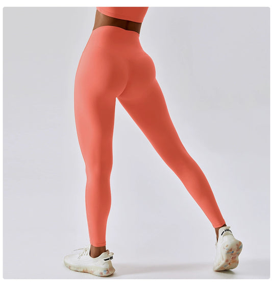 European and American-Style Hip Lift Quick-Drying Candy-Colored High-Waist Fitness Pants