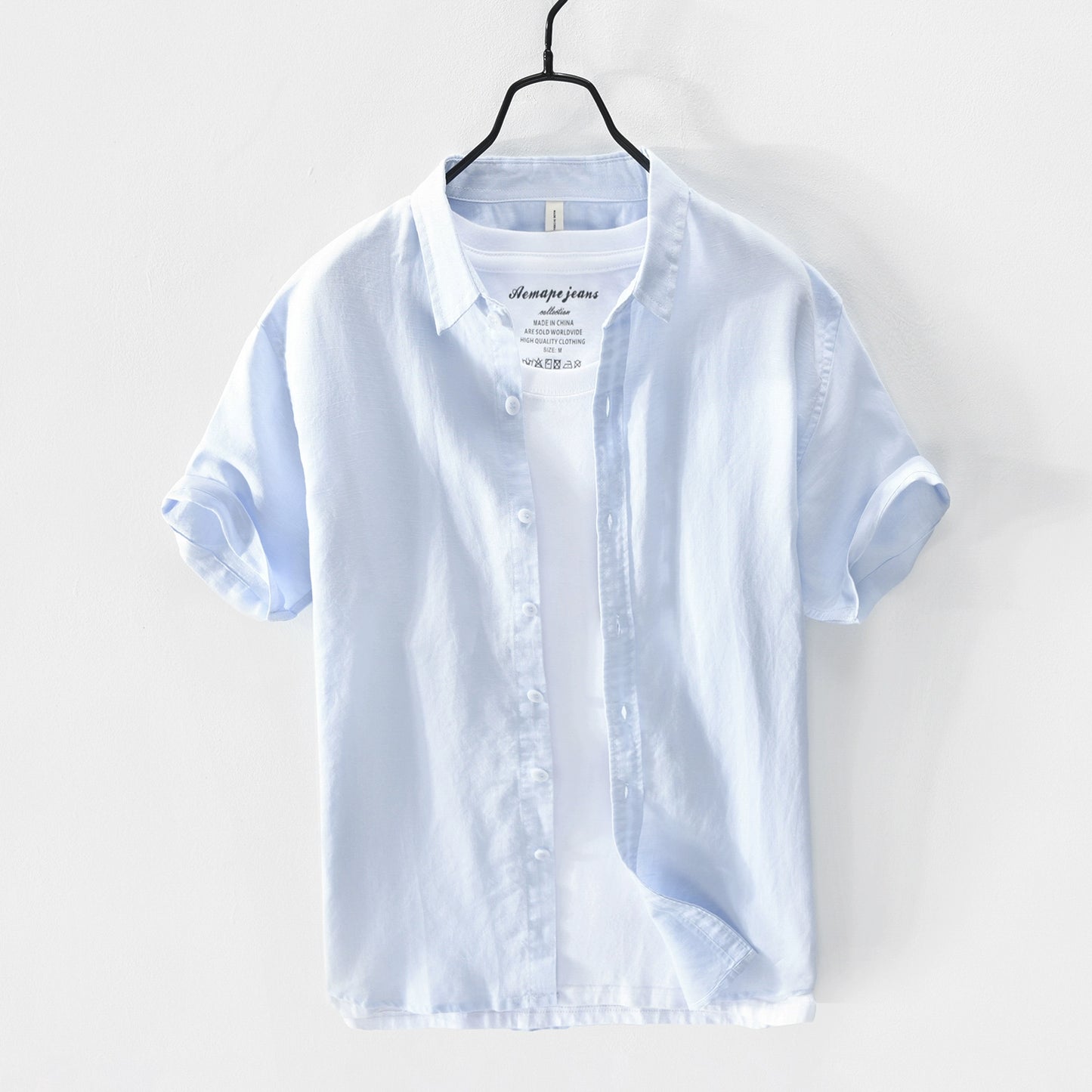 Very Linen Basic Casual Long Sleeves Fresh Breathable Shirt