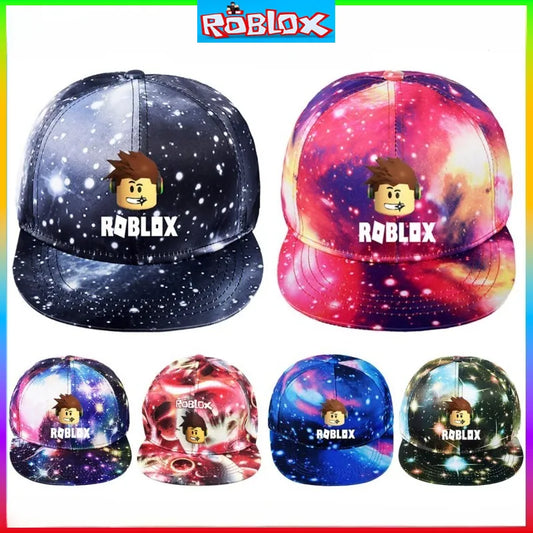 New Anime Cartoon Roblox Game Surrounding Korean Version Baseball Adjustable Hat Flat Brim Hatmen's and Women's Peaked Cap Gift