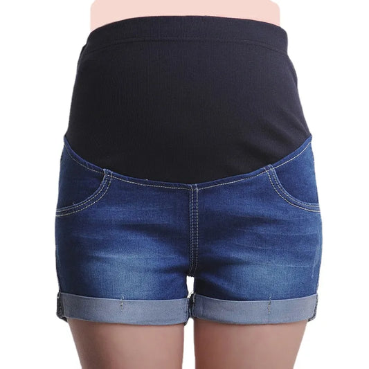 Hot Maternity Shorts High Waisted Elastic Pregnancy Denim Pants Summer Short Jeans for Pregnant Women Fashion Spring Clothes