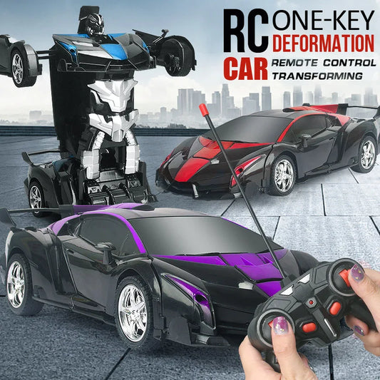 RC Car 24 styles Robots Toys Transformation Robots Sports Vehicle Model  Remote Cool Deformation Car Kids Toys Gifts For Boys