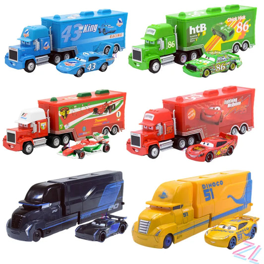 Disney Pixar Cars 3 Toys Car 1:55 Lightning Mcqueen Mack Uncle Truck Rescue Collection Alloy car model children's toy gift