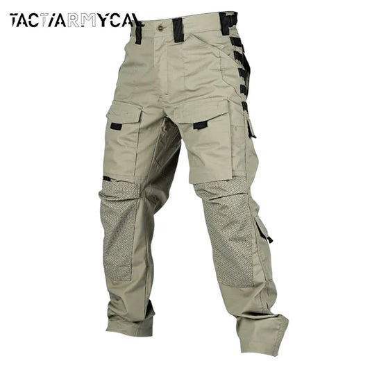 Men Tactical Pants Quick Drying Multi-Pocket Cargo Pants Military Tactics Men's Trousers Wear-Resistant Work Traning Pant Loose