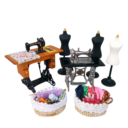Doll Accessories Mini Sewing Machine Body Shape Sewing Model Coffee Maker Mini TV Doll House Decoration for 1/6 BJD Barbie Doll