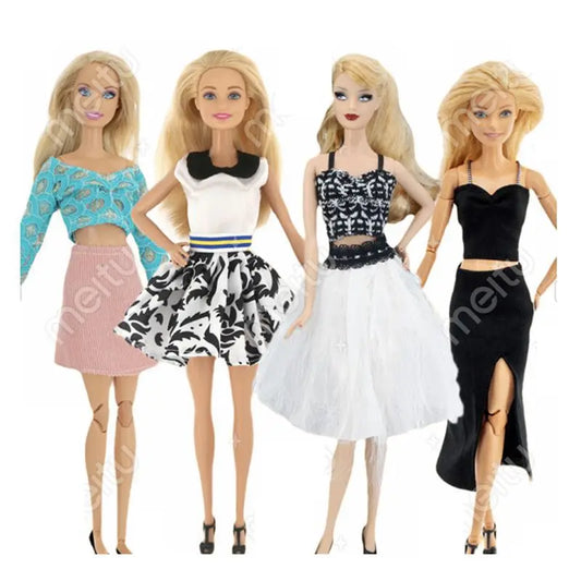 Kawaii Items Fashion Doll Clothes Kids Toys Free Shipping Wedding Dress Accessory For Barbie DIY Girl Birthday Christmas Present