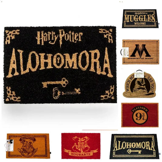 Harry Potter mats ideal for fans of the saga, different models Muggles Welcome, Alohomora, 9 and 3/4, welcome hogwarts